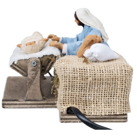 Maria rocking Jesus series cm in motion for Mondo nativity scene