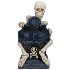 Tomb with illuminated skeleton h 57 cm for nativity scene Mondo Presepi
