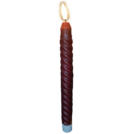 Candela rossa con luce led effetto fiamma h 25 cm per presepe