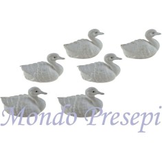 Conjunto de 6 gansos de 2 cm Mundo Pesebre