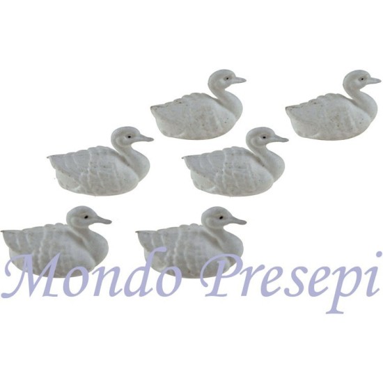 Conjunto de 6 gansos de 2 cm Mundo Pesebre