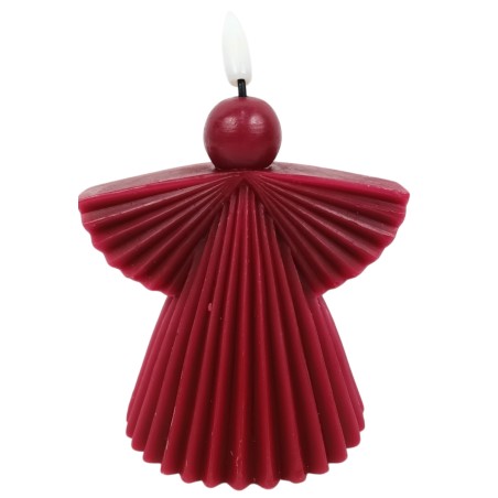 Candela angelo con luce led effetto fiamma h 13,5 cm per