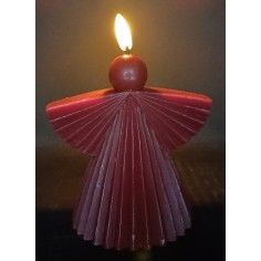 Candela angelo con luce led effetto fiamma h 13,5 cm 2