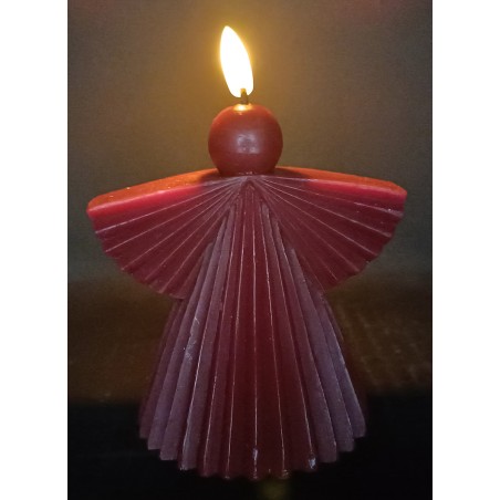 Candela angelo con luce led effetto fiamma h 13,5 cm per