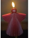 Angel candle with LED light flame effect h 13.5 cm for