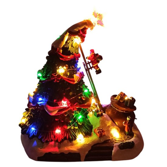 Giostra albero di Natale con musica e luci in movimento