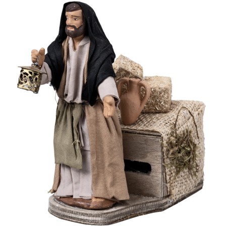 Joseph with lantern series 10 cm moving with working light