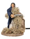 Woman with moving sickle series 12 cm for Mondo nativity scene