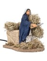 Donna con falce in movimento serie 12 cm per presepe Mondo