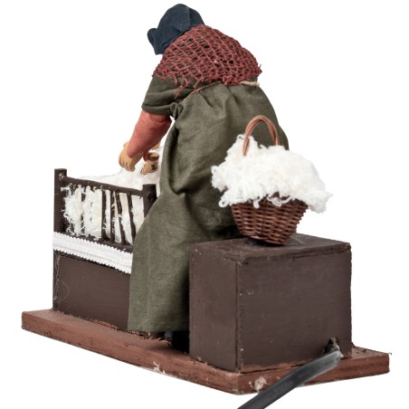 Woman with child in cradle with double movement series 14 cm