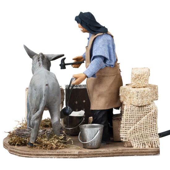 Maniscalco in movimento serie 14 cm per presepe Mondo Presepi