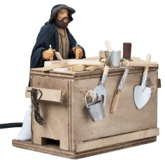 copy of Woman washing child in motion 14 cm for nativity scene 2