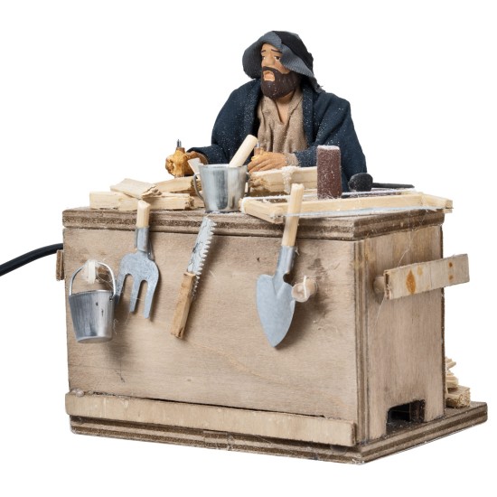 copy of Woman washing child in motion 14 cm for nativity scene