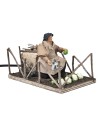 Farmer woman watering vegetables in motion series 12 cm