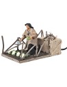 Peasant woman cultivating vegetables in motion series 10 cm