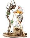 Donna con bimbo sull'albero in movimento serie 12 cm
