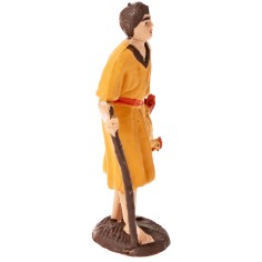 Pastore con gallina h 7 cm Oliver per presepe Mondo Presepi 2