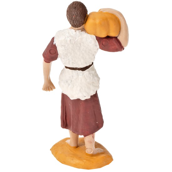 Pastor con calabaza serie Oliver h 7,5 cm para pesebre Mondo