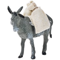 Donkey with jute sacks cm 9x4.2x8.3 h for Mondo nativity scene