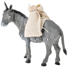 Donkey with jute sacks cm 9x4.2x8.3 h for Mondo nativity scene 2