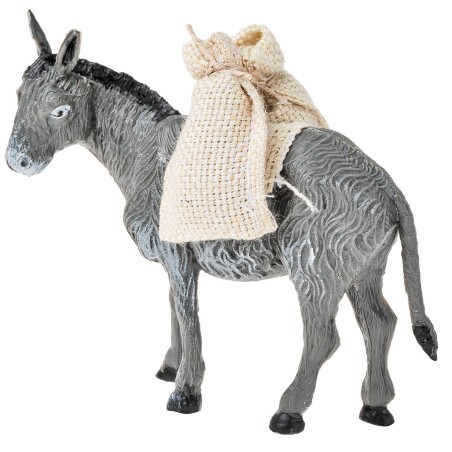 Donkey with jute sacks cm 9x4.2x8.3 h for Mondo nativity scene