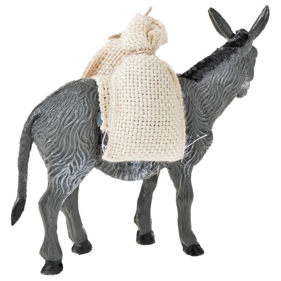 Donkey with jute sacks cm 9x4.2x8.3 h for Mondo nativity scene
