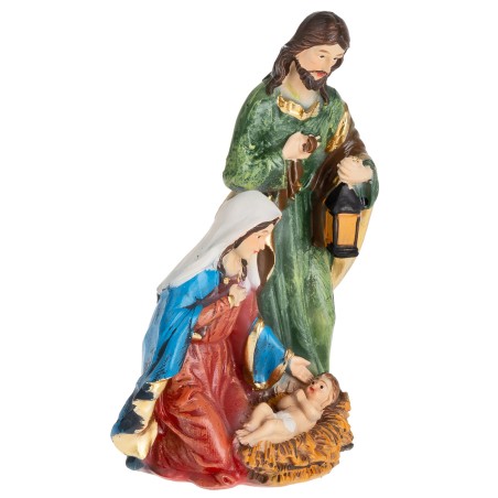 Blocco Natività in resina cm 7x4,5x12,6 h per presepe Mondo