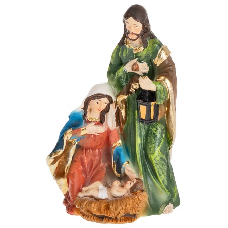 Blocco Natività in resina cm 7x4,5x12,6 h per presepe Mondo