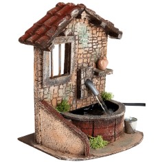 Fountain with electric pump cm 15x13.3x19.5 h for 2