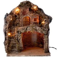 copy of Presepe con luci, forno, mulino e ruscello cm 2