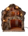 Pesebre iluminado que funciona con corriente cm 26x19x33 h