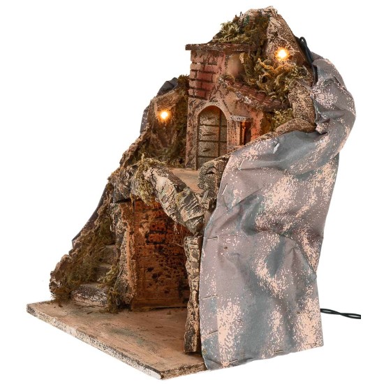 Illuminated nativity scene powered by electricity cm 26x19x33 h