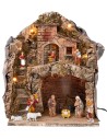 Presepe con grotta con statuine da68 corrente cm 26x19x33 h per