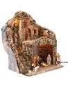 Nativity scene with grotto with figurines from68 current cm 26x19x33 h for