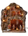 Nativity scene with grotto with figurines from68 current cm 26x19x33 h for