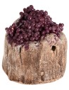 Tinozza d'uva rossa in resina cm ø 3,8x3,8 h per presepe Mondo