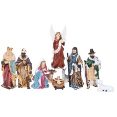Nativity set with 11 figures, 20 cm, resin for nativity scene