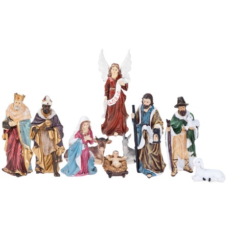 Nativity set with 11 figures, 20 cm, resin for nativity scene