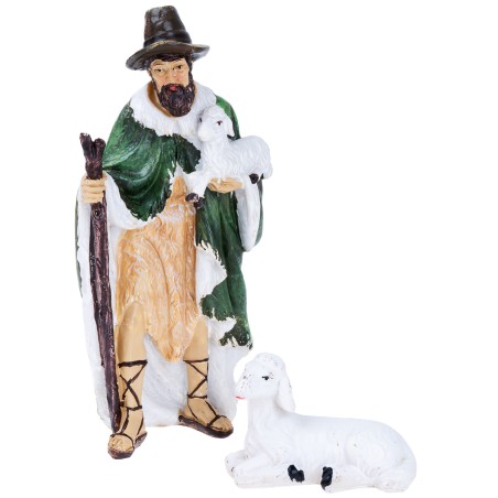 Natività in set da 11 soggetti cm 20 in resina per presepe