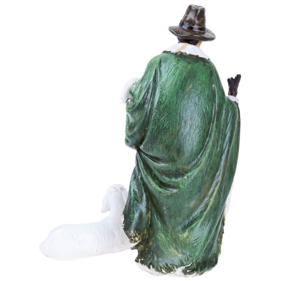 Natività in set da 11 soggetti cm 20 in resina per presepe