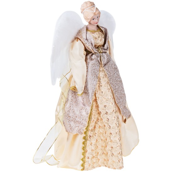 Angelo in resina con tessuto h 65 cm per presepe Mondo Presepi