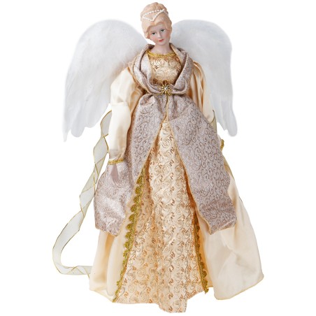 Ángel de resina con tela h 65 cm para belén Mundo Pesebres