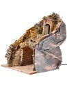 Nativity scene with illuminated grotto powered by electricity cm