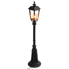Lampione con lampada inglese da terra 15 cm 12v per presepe