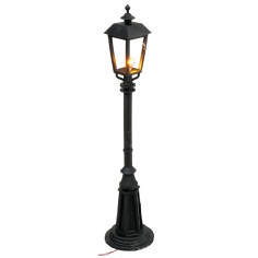 Farol con lámpara inglesa de pie 15 cm 12v para belén 2