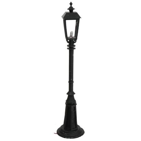 Lampione con lampada inglese da terra 12 cm 12v per presepe