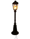 Lampione arrugginito con lampada inglese da terra h 15 cm 12v