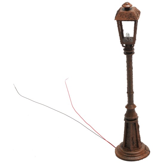 Rusty streetlamp with English ground lamp h 15 cm 12v