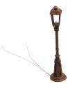 Farola oxidada con lámpara inglesa de suelo h 15 cm 12v