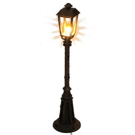 Farola oxidada con lámpara inglesa de pie 9 cm 12v por